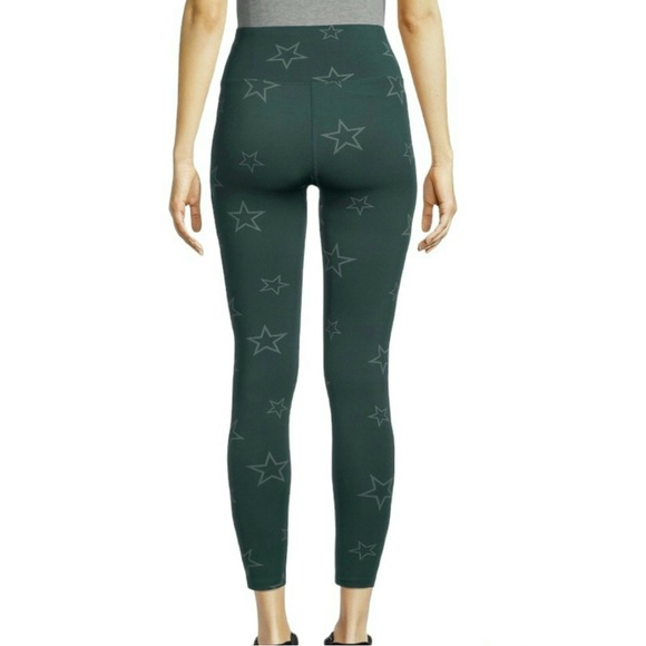 Nanette Lepore Pants - Nanette Lepore dark green star 7/8 cropped compression leggings, NWT